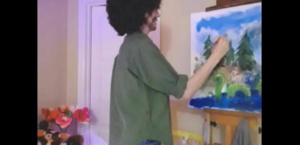  Teen Girl webcam Bob Ross Cosplay